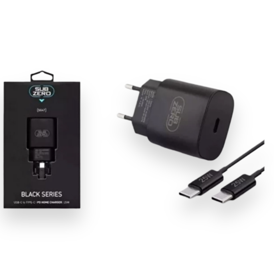 Subzero SG47 • 25W PD Type-C to Type-C Charger (Black) - Image 3